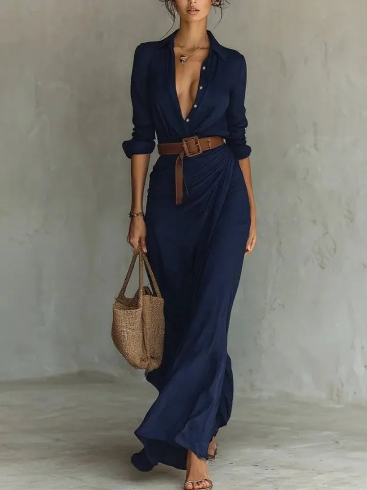 Olivia - Maxikleid mit Kordelzug