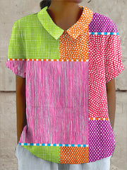 Zoe | Buntes Patchwork-Hemd