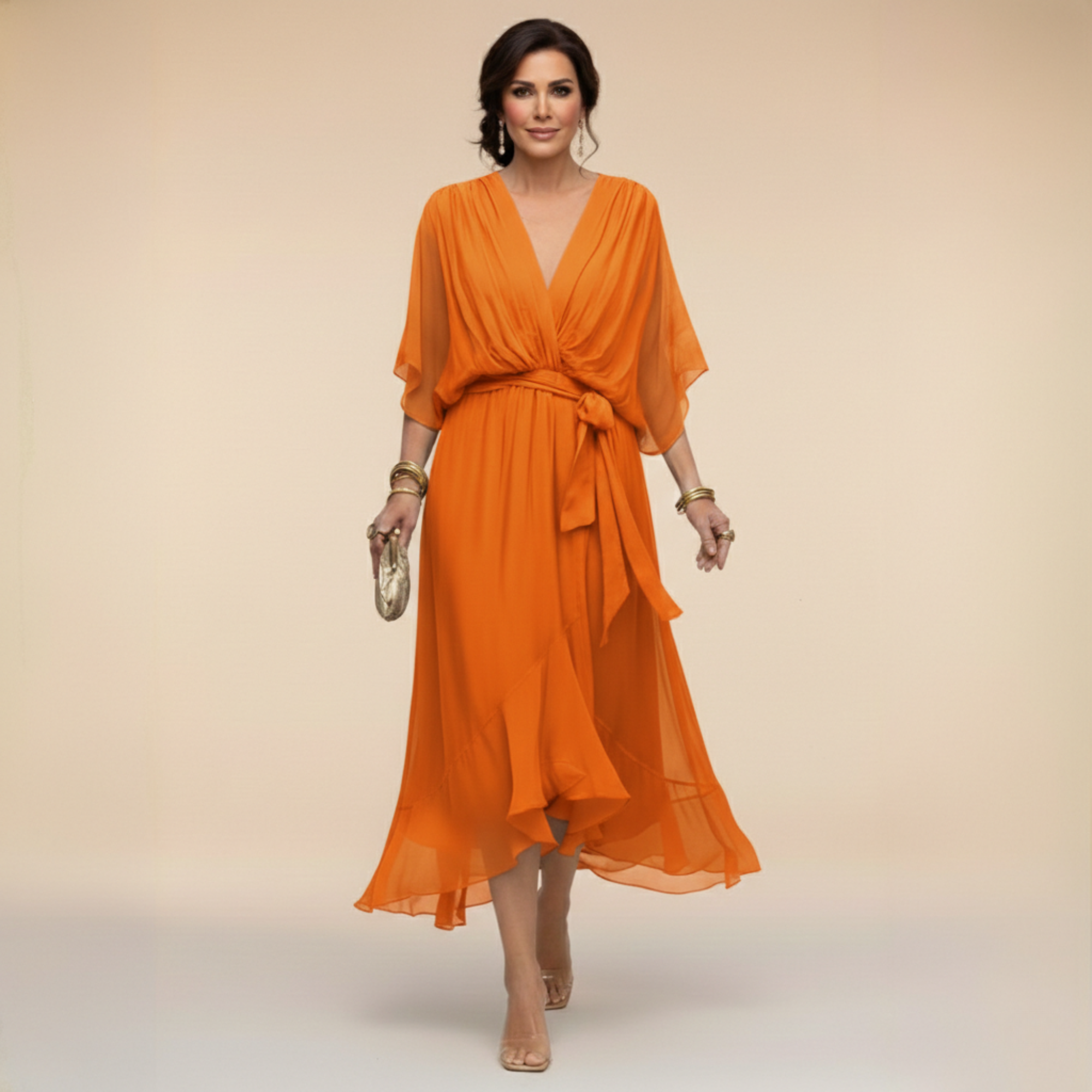 MONICA™ | Elegantes Kleid mit V-Ausschnitt