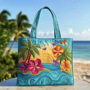 Island Breeze | Handgefertigte gesteppte Tragetasche
