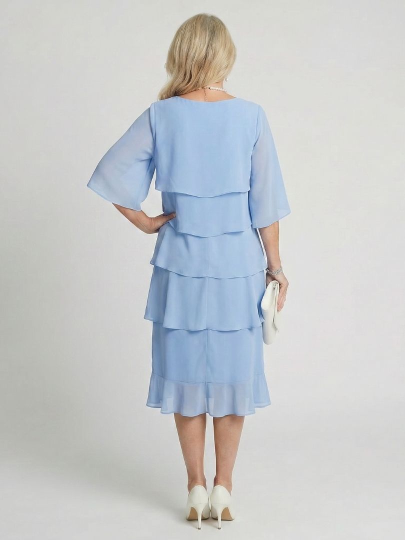 Brent | Midikleid mit mehrlagigem Muster