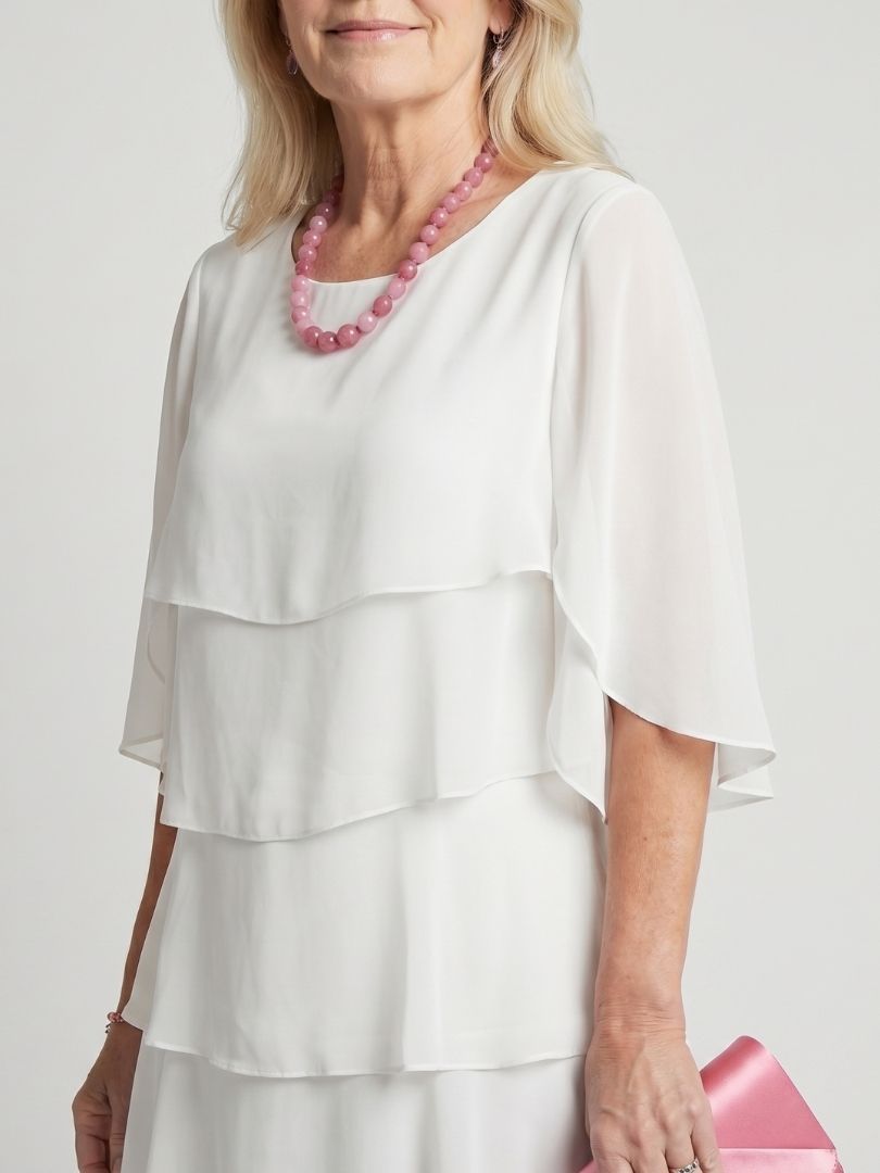 Brent | Midikleid mit mehrlagigem Muster