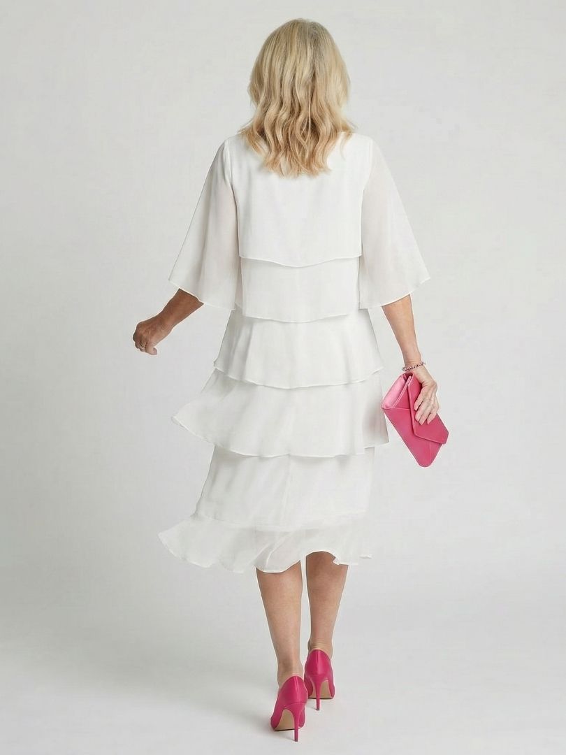 Brent | Midikleid mit mehrlagigem Muster