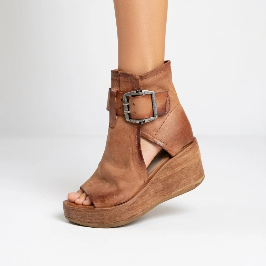 Klaren™ - Moderne & komfortable Ankle Boots mit offenem Keilabsatz