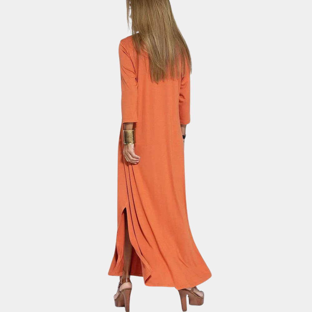 V-Ausschnitt Maxikleid | Fließende A-Linie Sommer Design