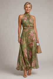 Julie | Vestido Florido com Decote Halter