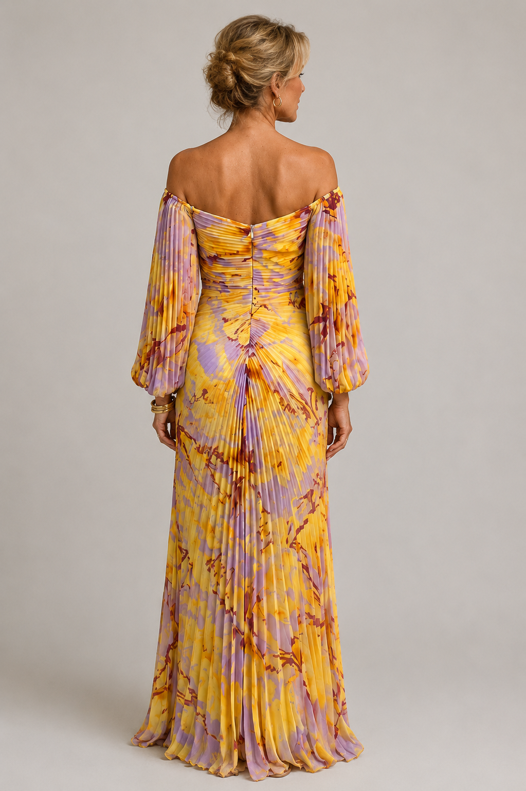 Marielle | Vestido Maxi Florido com Decote Profundo