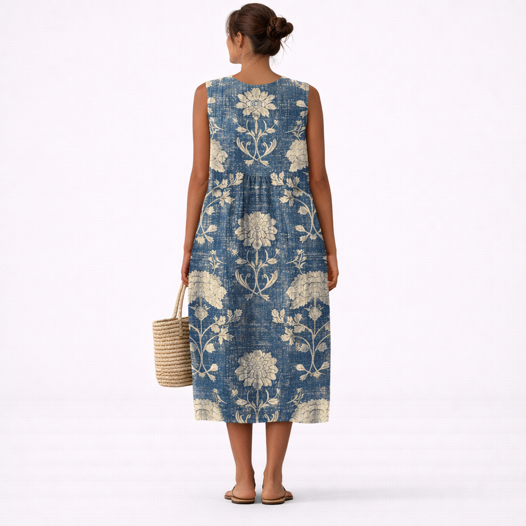 Aurora™ | Vestido Midi Floral Clássico