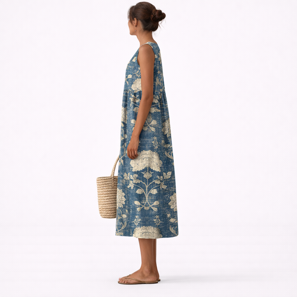 Aurora™ | Vestido Midi Floral Clássico