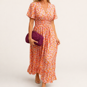 FAITH™ | Elegantes langes Kleid mit Blumen