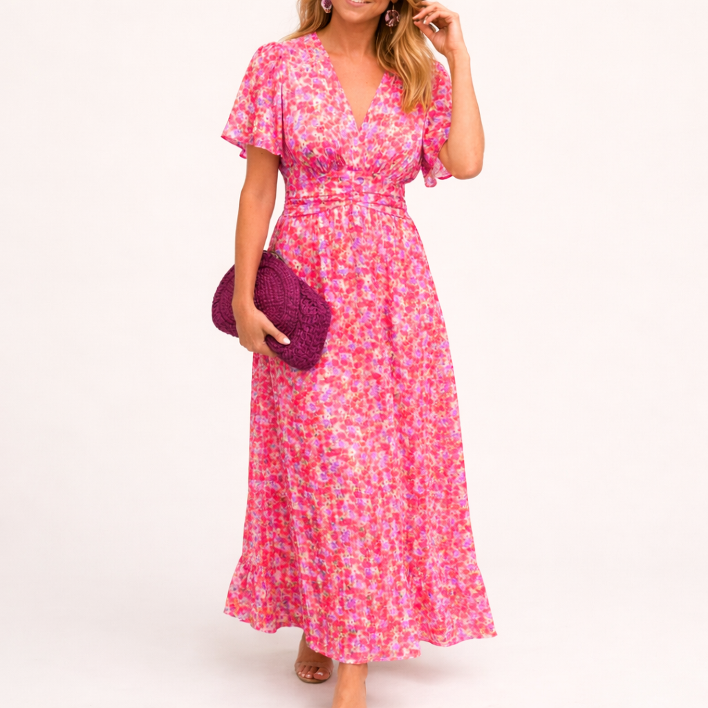 FAITH™ | Elegantes langes Kleid mit Blumen