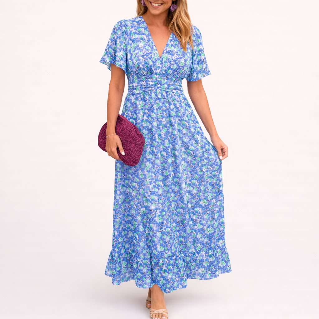 FAITH™ | Elegantes langes Kleid mit Blumen