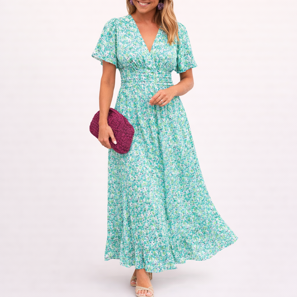 FAITH™ | Elegantes langes Kleid mit Blumen