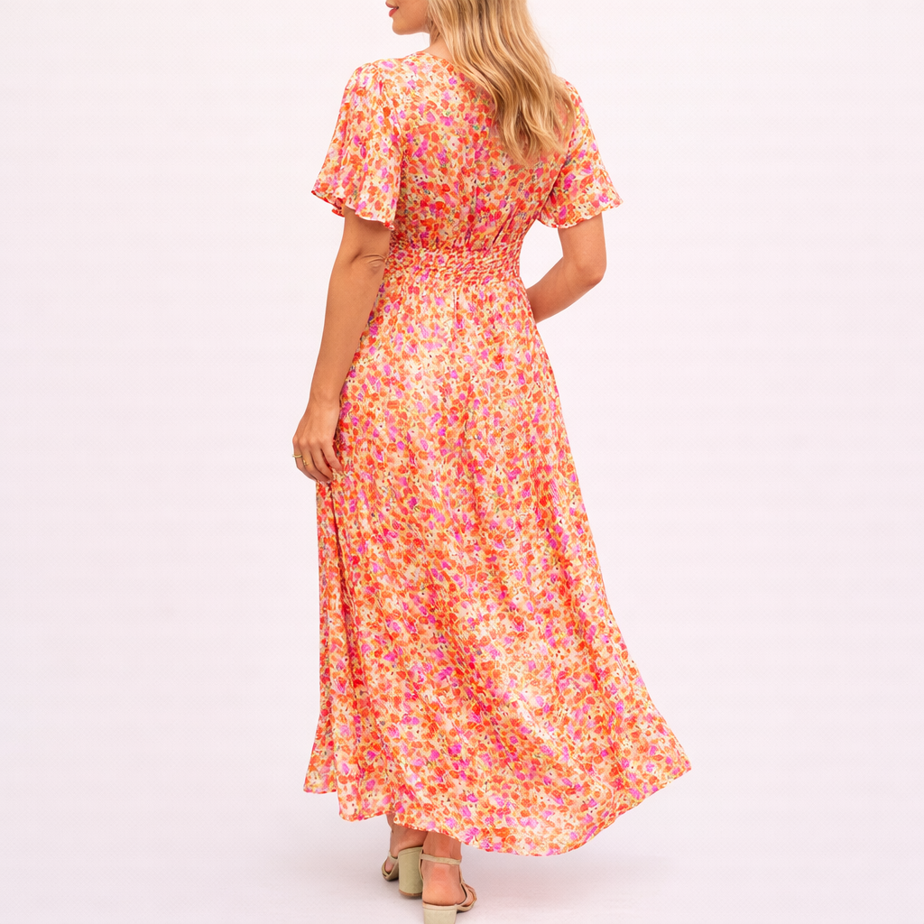 FAITH™ | Elegantes langes Kleid mit Blumen