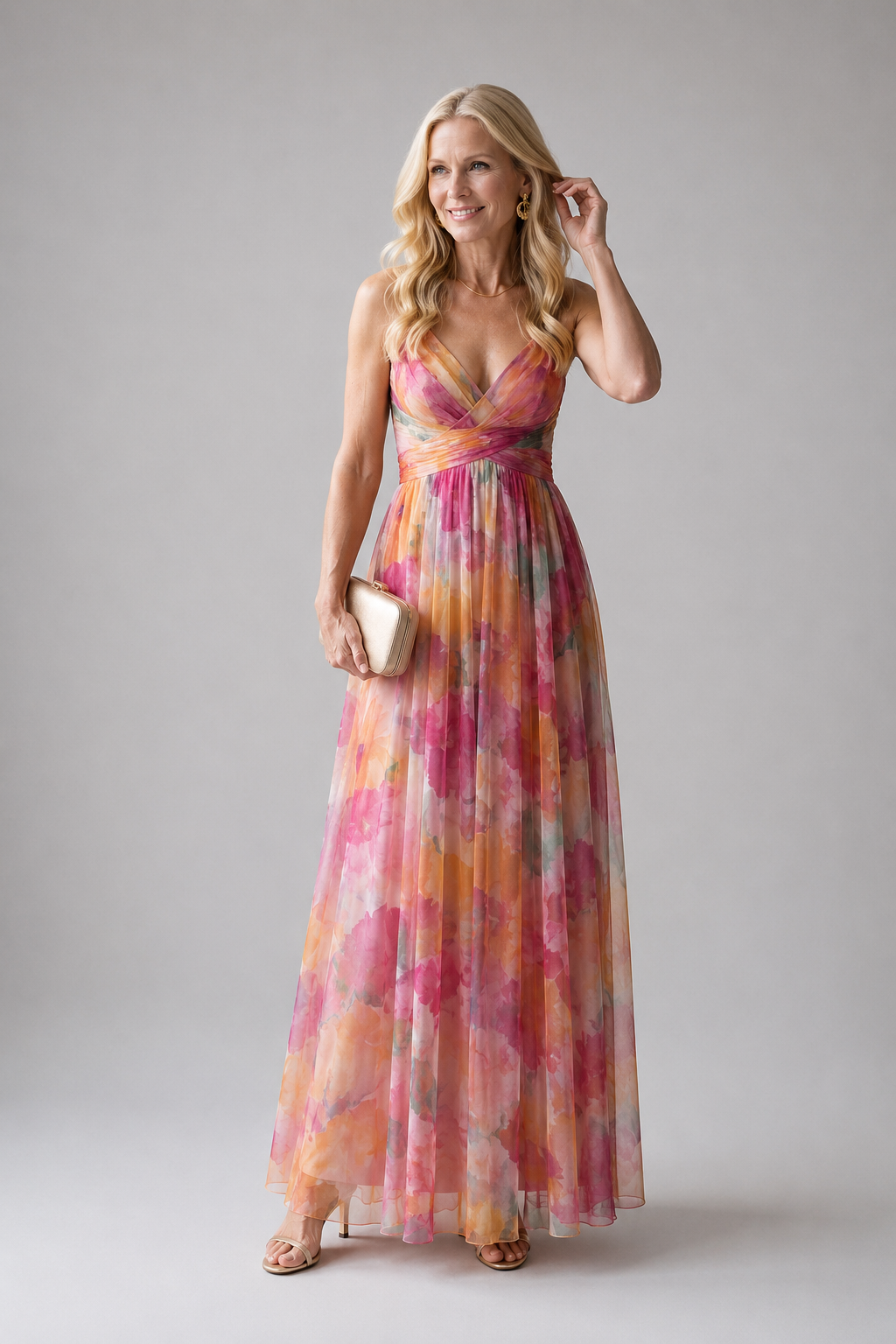 Élise | Vestido Maxi Cruzado com Degradé