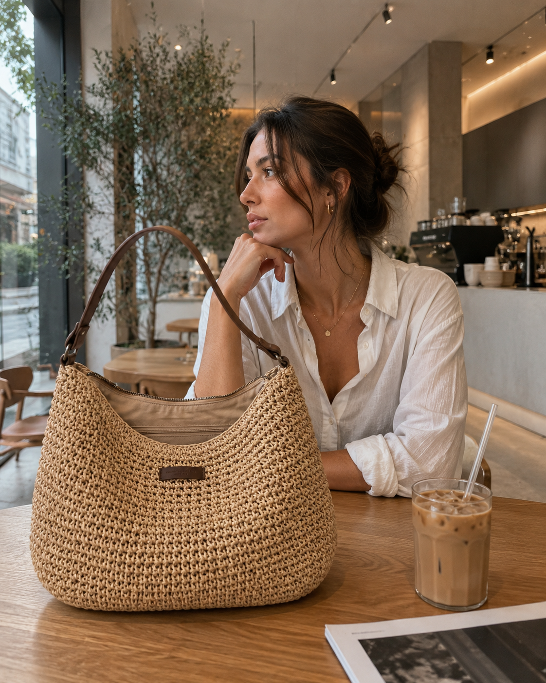 Simona | Bolsa Elegante em Tecido Entrançado
