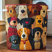 Cães Coloridos | Cesto da Roupa Feito à Mão