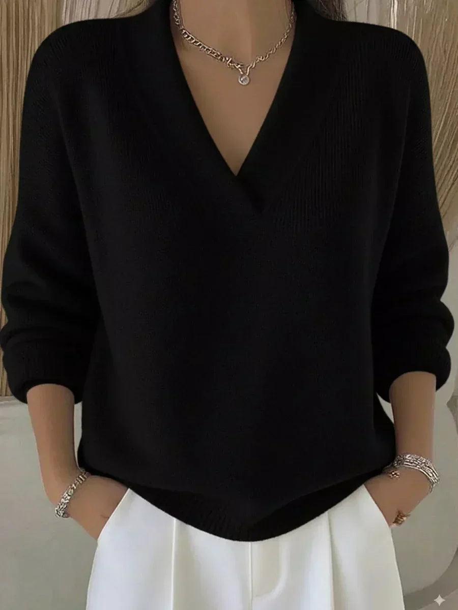 Vivelle™ | Camisola de Corte Solto com Decote em V