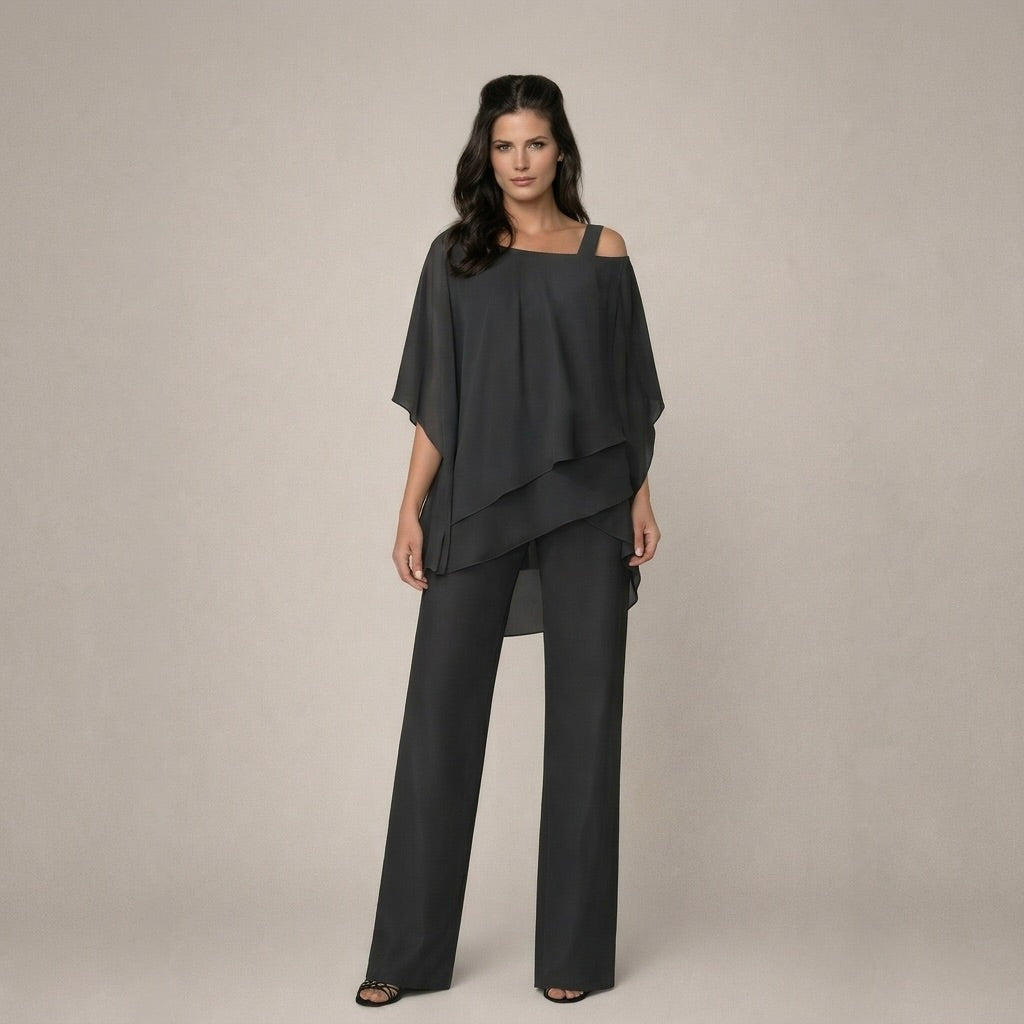 Clara | Elegantes Set mit mehrlagiger Bluse