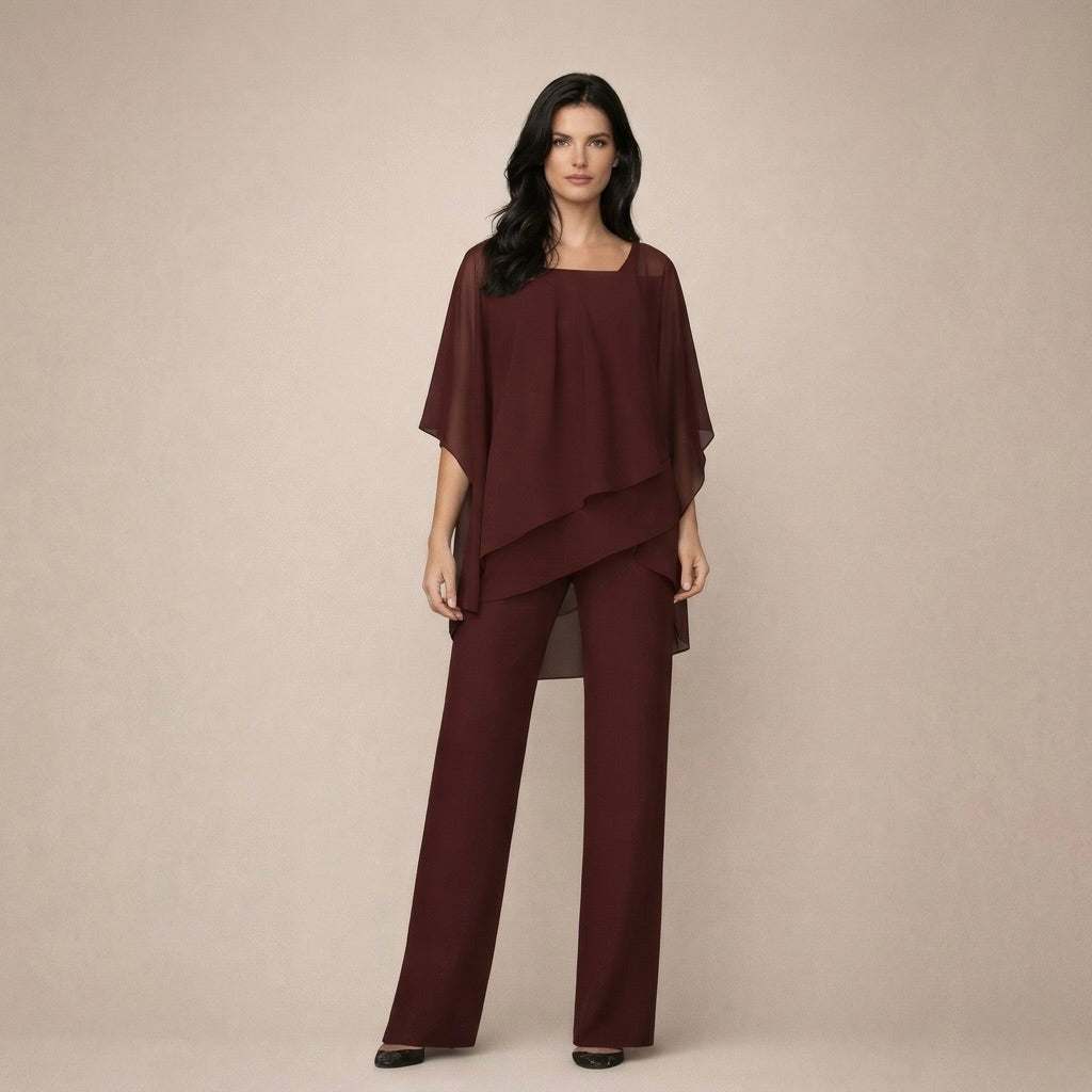 Clara | Elegantes Set mit mehrlagiger Bluse