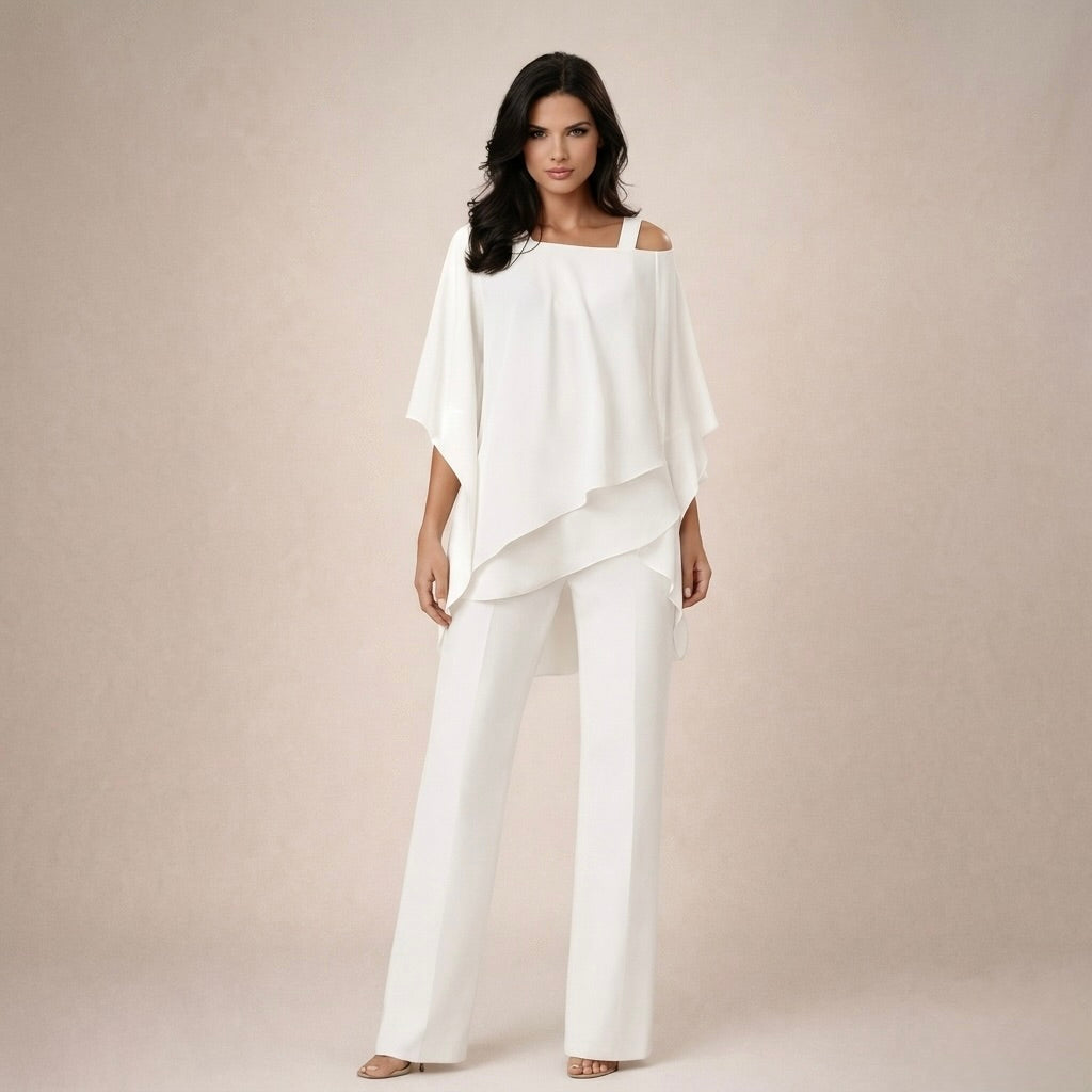 Clara | Elegantes Set mit mehrlagiger Bluse