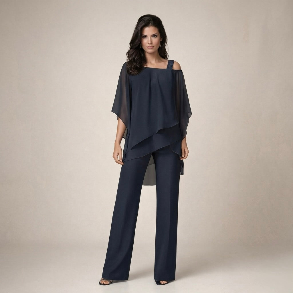 Clara | Elegantes Set mit mehrlagiger Bluse