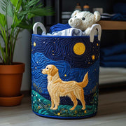 Encanto do Cão Dourado | Cesto da Roupa Feito à Mão