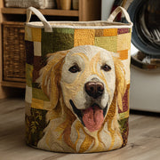 SUNNY | Cesto da roupa suja com um Golden Retriever alegre
