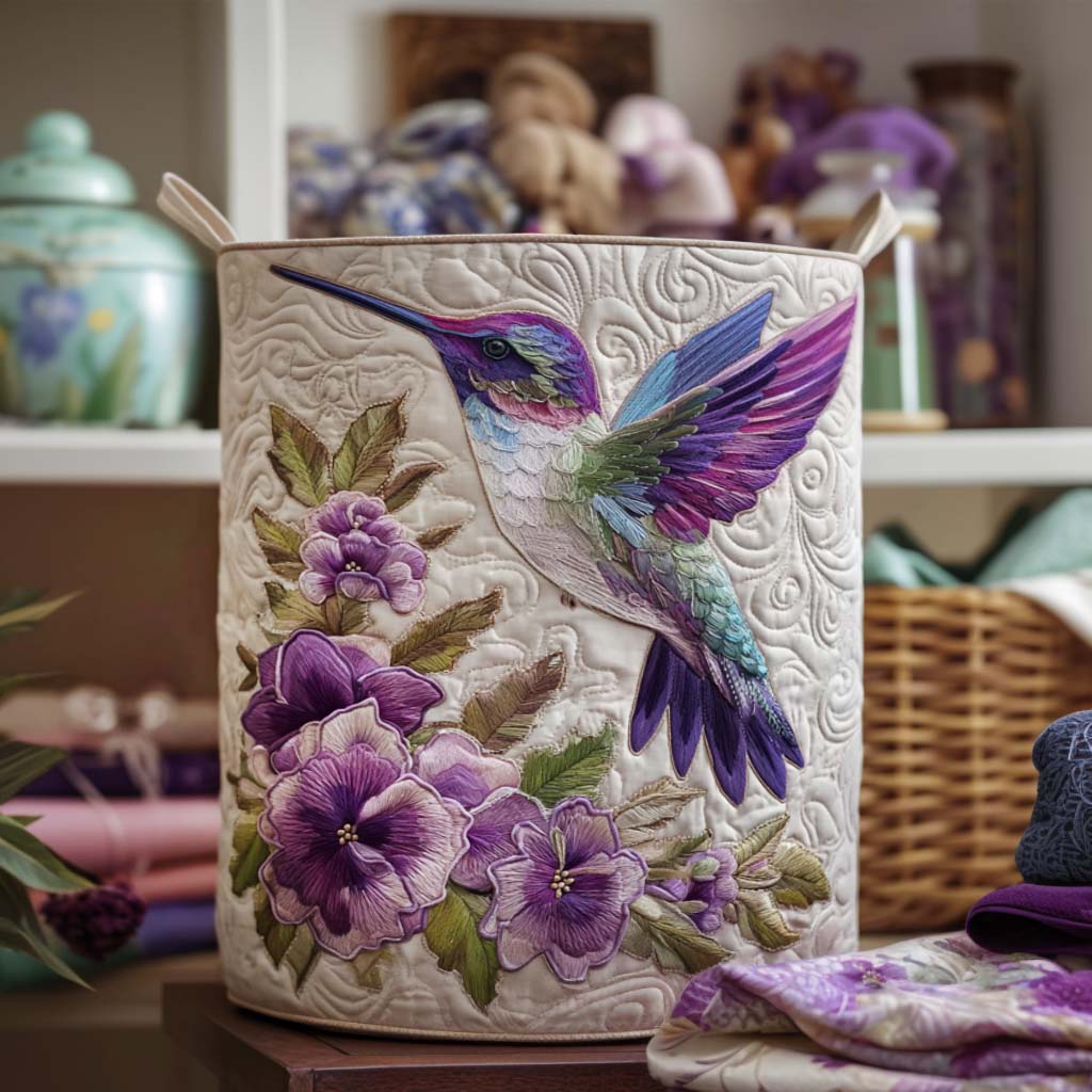 EVIE | Cesto de roupa suja «Beija-flor em flor»