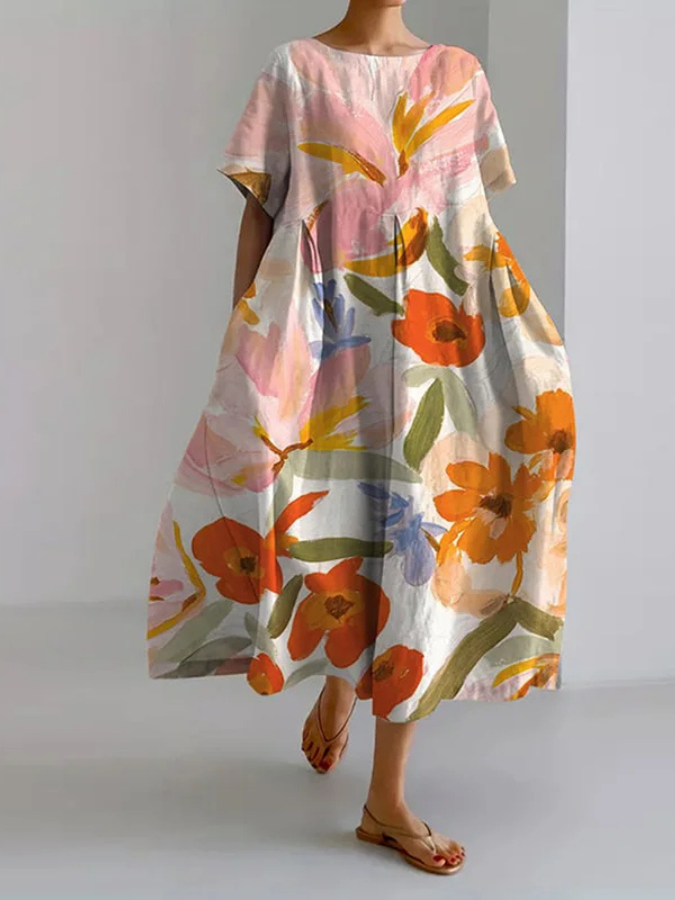 Vestido de Verão Floral Valeno