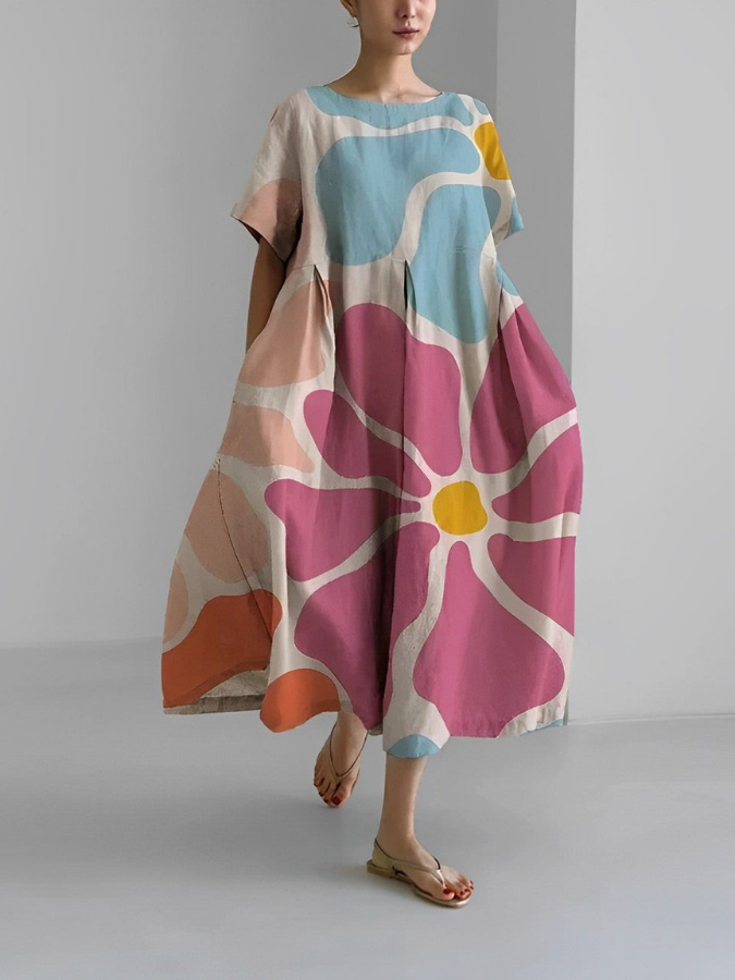 Vestido de Verão Floral Valeno
