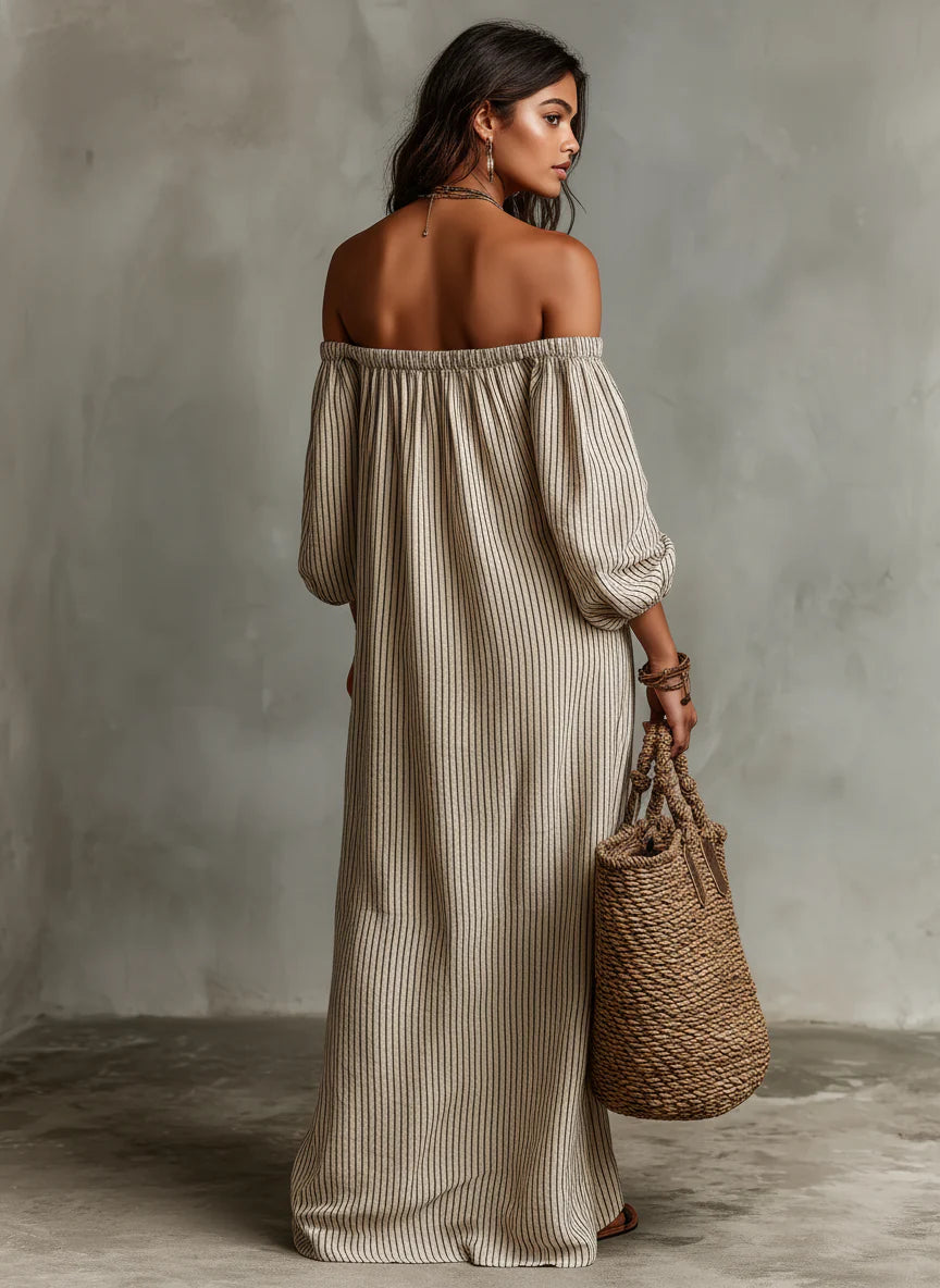 Carmen | Maxikleid mit schulterfreiem Design