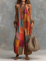 Bohemian Patchwork Jumpsuit™ – Frescura e liberdade com um estilo artístico e único.