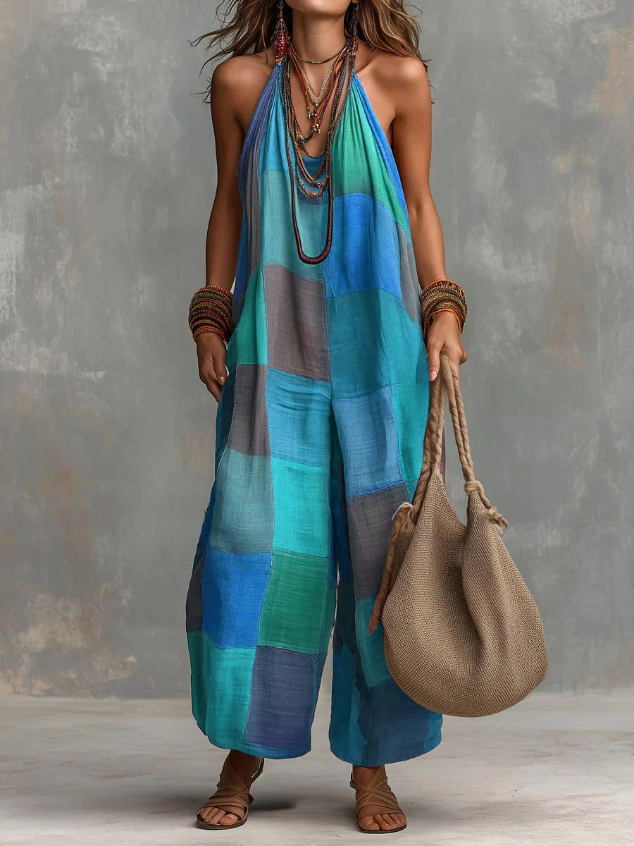 Bohemian Patchwork Jumpsuit™ – Frescura e liberdade com um estilo artístico e único.