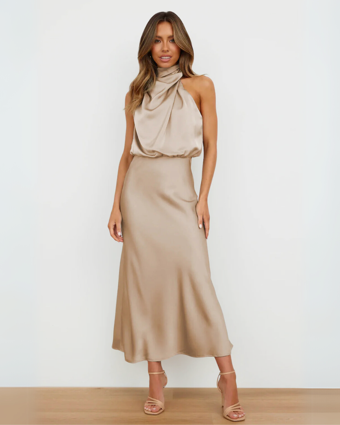 Quentin | Sahara Drapiertes Kleid