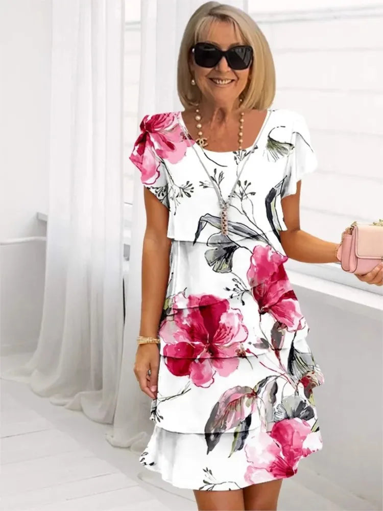 Cynthia | Elegantes Komfort-Rüschenkleid