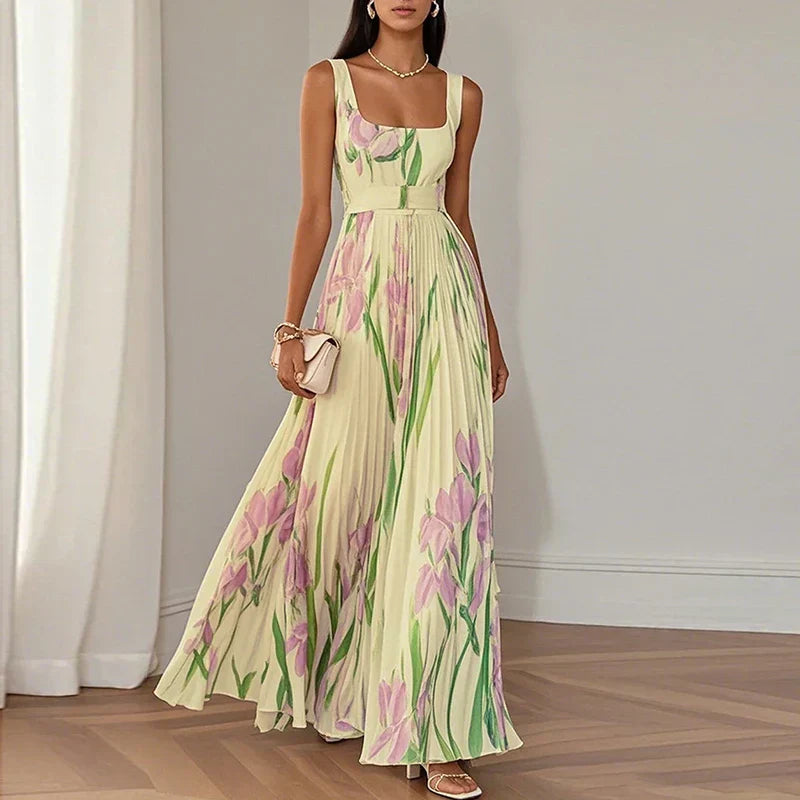 Oriah | Vestido Maxi A-Line com padrão floral