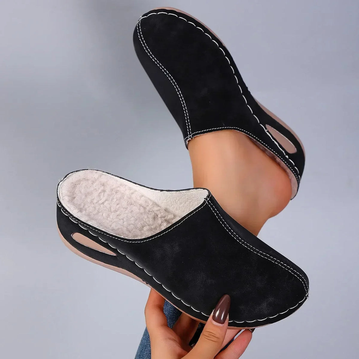 Leonor™ | Chinelos ortopédicos quentes para conforto diário