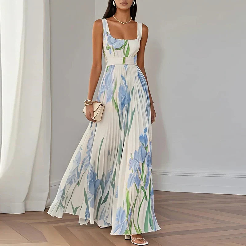 Oriah | Vestido Maxi A-Line com padrão floral