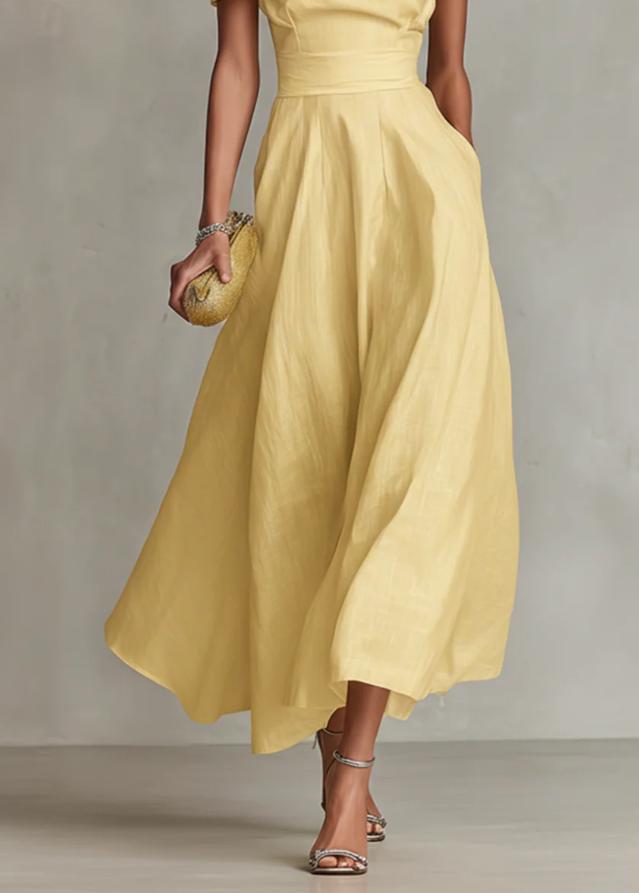Nermin – Vestido Longo com Decote a Descobrir os Ombros