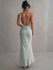 Cassiane - Satin Blumen Kleid