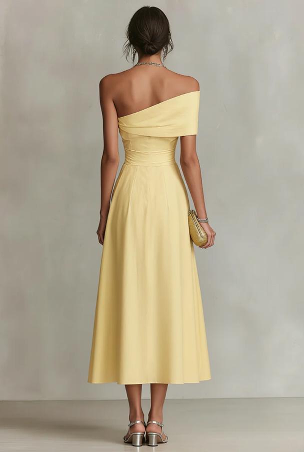 Nermin – Vestido Longo com Decote a Descobrir os Ombros