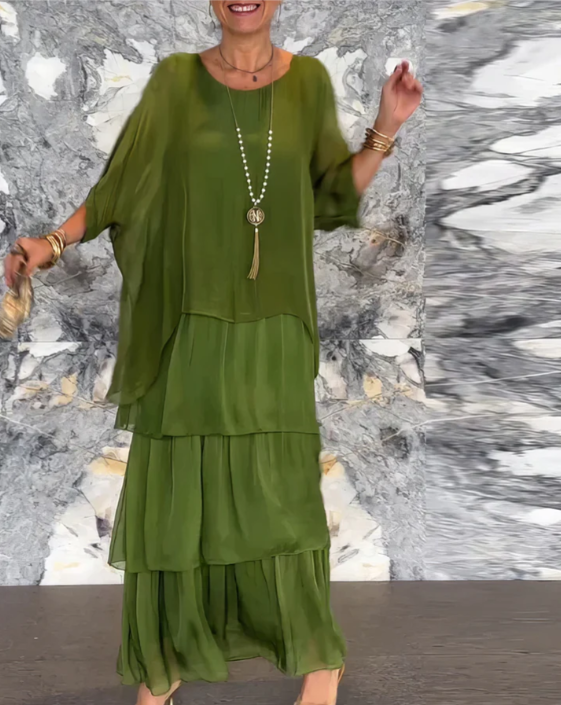 Lara - Elegantes fließendes langes Kleid