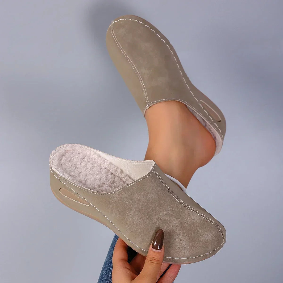 Leonor™ | Chinelos ortopédicos quentes para conforto diário