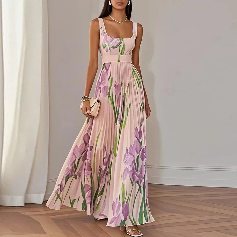Oriah | Vestido Maxi A-Line com padrão floral