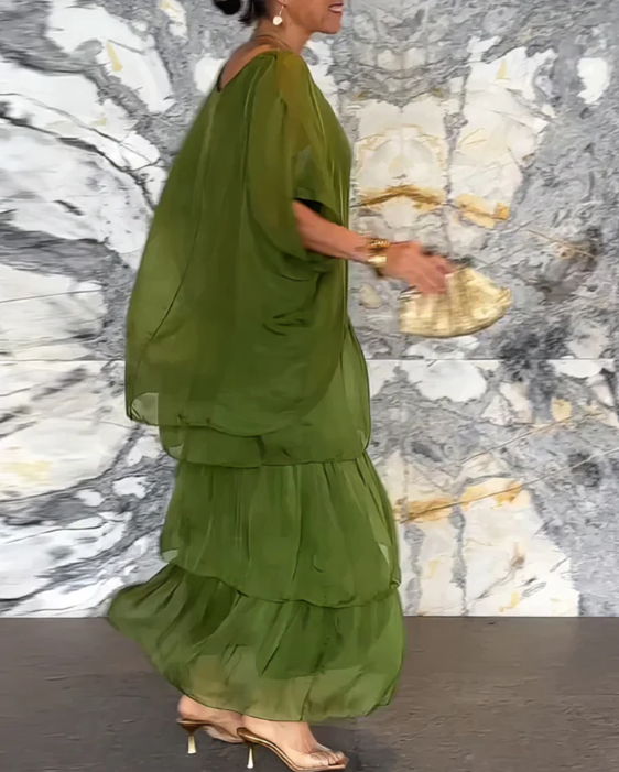 Lara - Elegantes fließendes langes Kleid