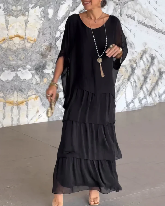Lara - Elegantes fließendes langes Kleid