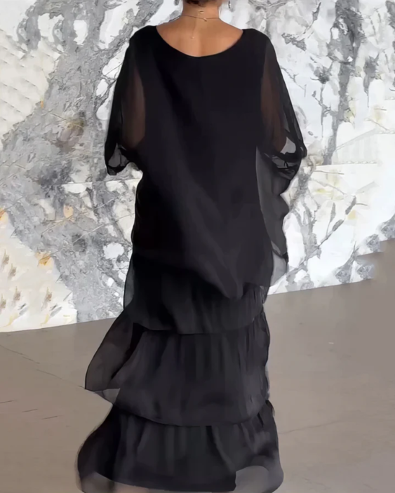 Lara - Elegantes fließendes langes Kleid