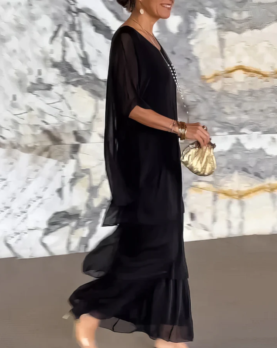 Lara - Elegantes fließendes langes Kleid