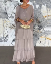 Lara - Elegantes fließendes langes Kleid